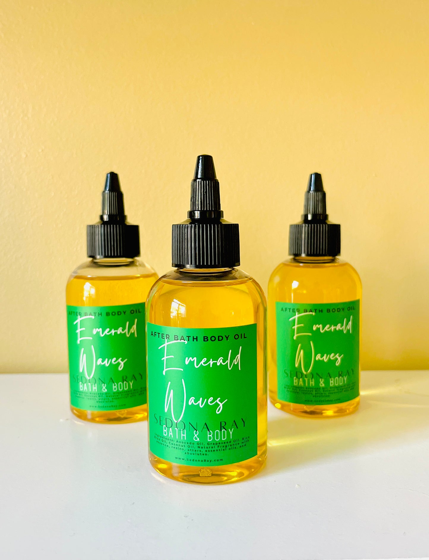 Emeralds Waves After Bath Oil